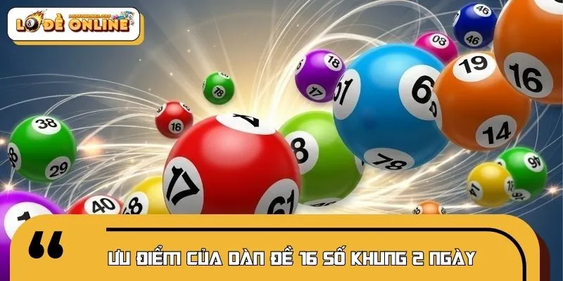 Lợi thế đáng chú ý của dàn đề 16 số khung 2 ngày